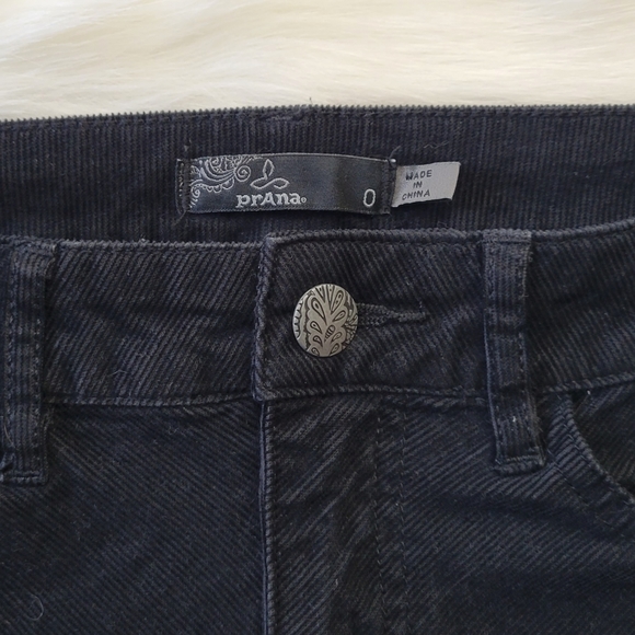PrAna Trista Corduroy Cord Skirt 0 Black - Picture 2 of 6
